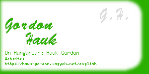 gordon hauk business card